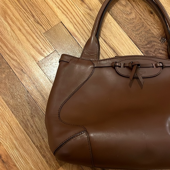 Vintage Kate Spade Brown Leather Bag - Picture 6 of 9